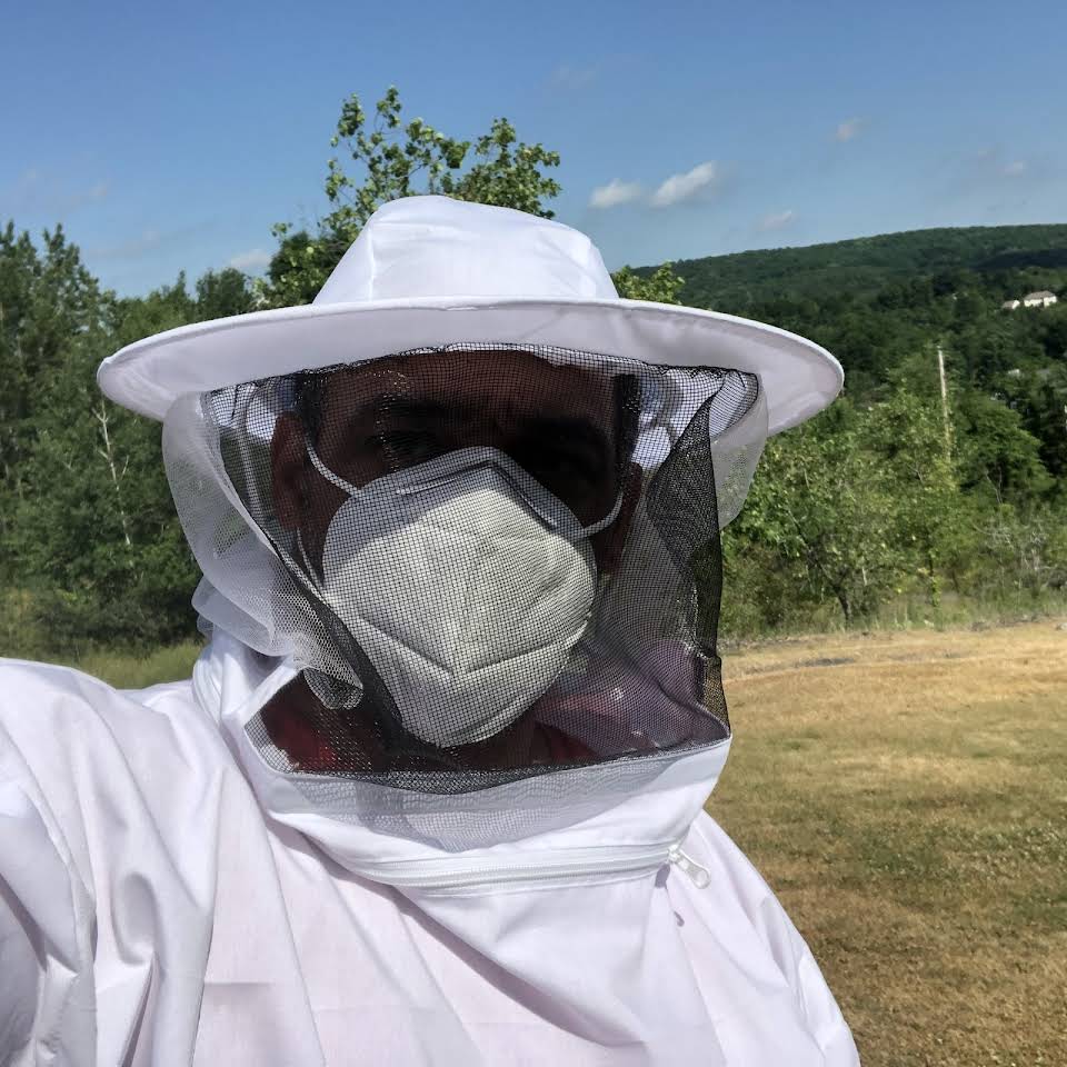 Fabian Burgos suited up on a StrongArm pest control job in Newburgh, NY